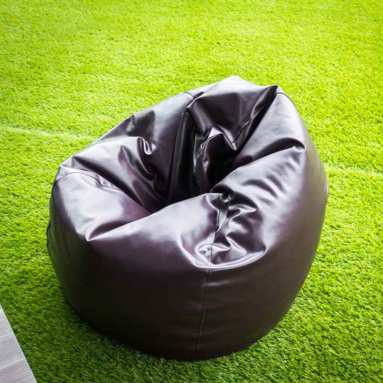 Leather Bean Bag side