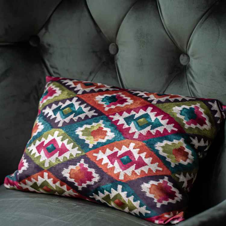 Grey fabric recliner