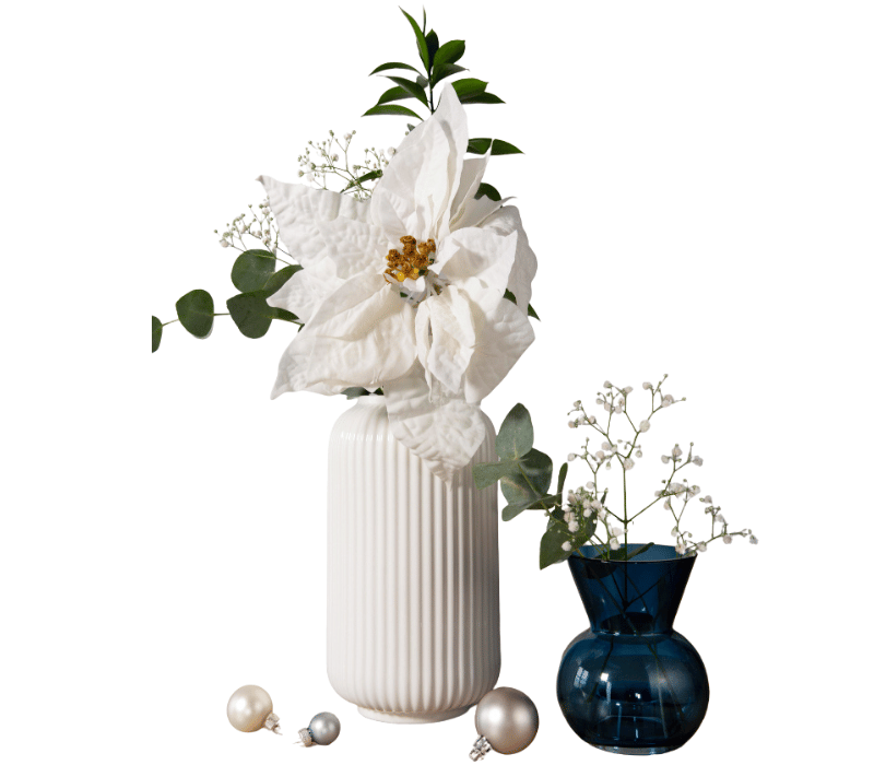 Decorative glass vase front