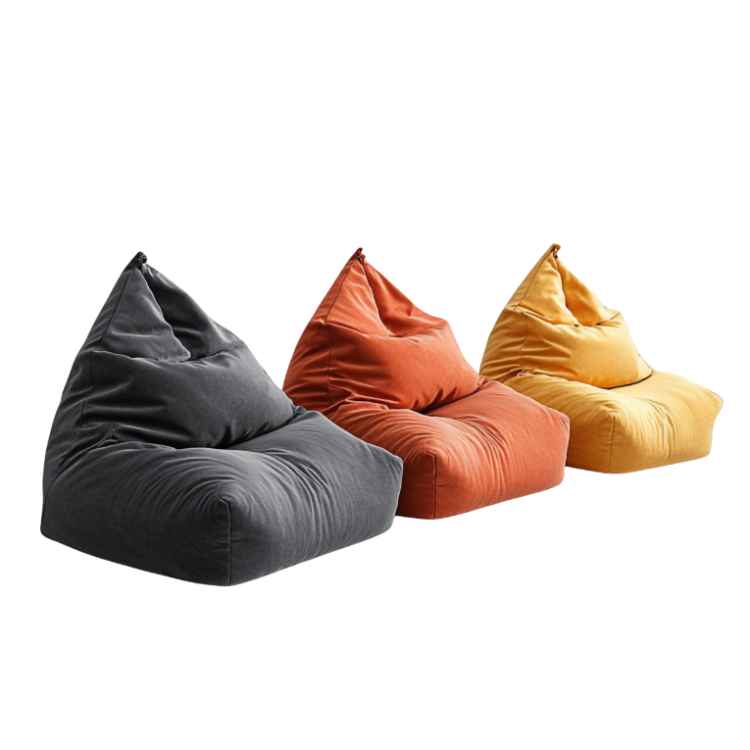 Suede pouf